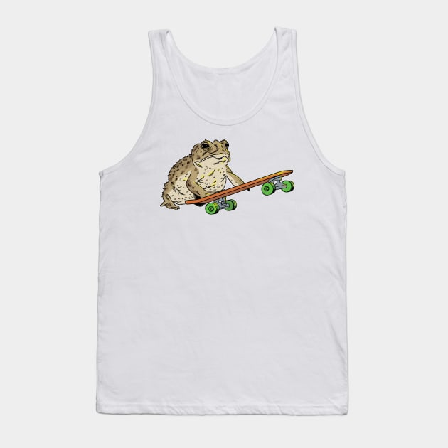 Frog on Skateboard Tank Top by castrocastro